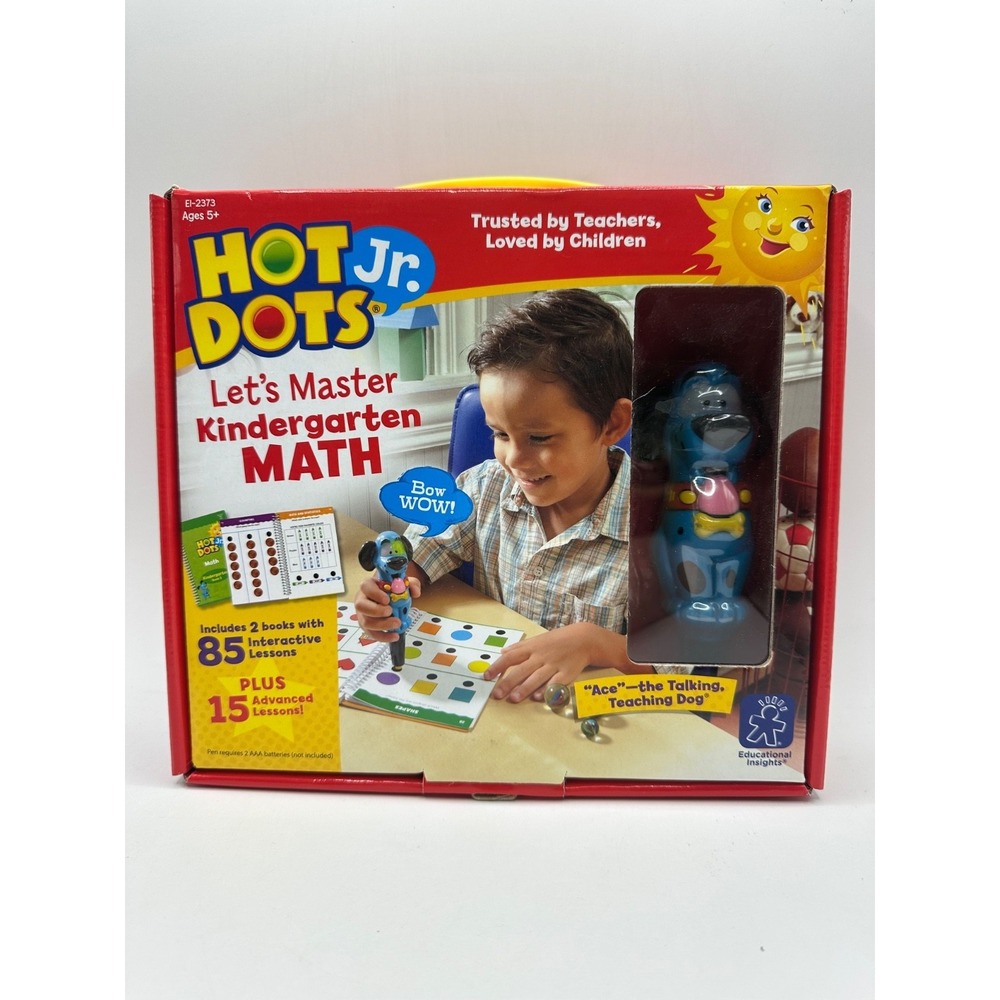 Hot Dots Jr Let's Master Kindergarten Math TESTED WORKING & COMPLETE Educational